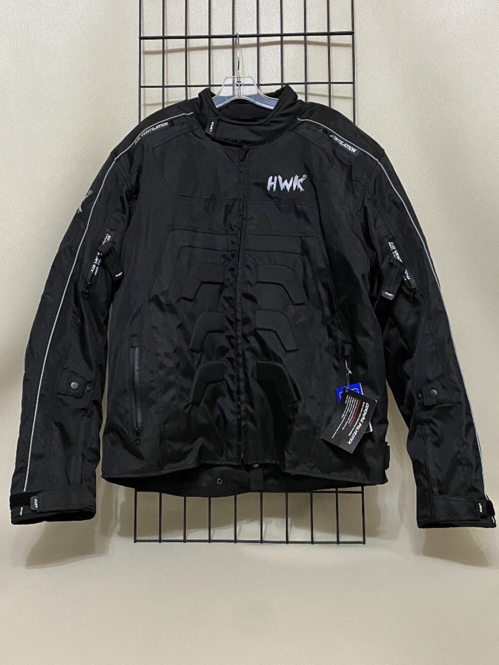 Mens HWK Scorpion Motorcycle Jacket XXL Black Cordura CE Armor Thermal Liner